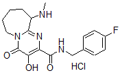 CAS#: 724446-10-0， N-[(4-fluorophenyl)methyl]-4,6,7,8,9,10-hexahydro-3-hydroxy-10-(methylamino)-4-oxo-Pyrimido[1,2-a]azepine-2-carboxamide hydrochloride (1:1)