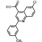 结构式 CAS# 724749-61-5, 6-氯-2-(3-甲基苯基)-4-喹啉羧酸