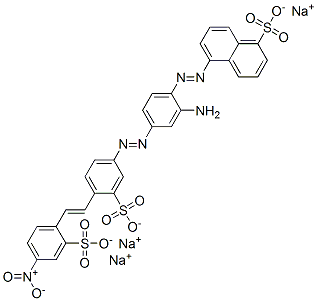 CAS#: 72496-85-6， Trisodium 5-[2-Amino-4-[4-[(E)-2-(4-Nitro-2-Sulfonatophenyl)Ethenyl]-3-Sulfonatophenyl]Diazenylphenyl]Diazenylnaphthalene-1-Sulfonate