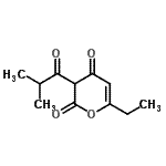 CAS#: 725266-70-6， 6-Ethyl-3-isobutyryl-2H-pyran-2,4(3H)-dione