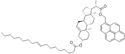 CAS 登录号：72535-39-8， [(3S,8S,9S,10R,13S,14S,17R)-10,13-二甲基-17-[(2S)-1-氧代-1-(芘-1-基甲氧基)丙-2-基]-2,3,4,7,8,9,11,12,14,15,16,17-十二氢-1H-环戊并[a]菲-3-基](E)-十八碳-9-烯酸酯