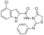 CAS#: 72549-04-3， 4-Chloro-N-(4-Oxo-2-Phenylimino-1,3-Thiazolidin-3-Yl)-1H-Indole-2-Carboxamide