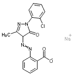 CAS#: 72639-38-4， Sodium 2-{[1-(2-chlorophenyl)-3-methyl-5-oxo-4,5-dihydro-1H-pyrazol-4-yl]diazenyl}benzoate