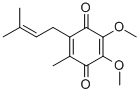 structure of CAS# 727-81-1, Coenzyme Q1;2,3-Dimethoxy-5-Methyl-6-(3-Methylbut-2-Enyl)-1,4-Benzoquinone;2,3-Dimethoxy-5-Methyl-6-(3-Methylbut-2-Enyl)-P-Benzoquinone;C7956_Sigma