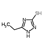 结构式 CAS# 7271-45-6, 5-乙基-1H-1,2,4-三唑-3-硫醇