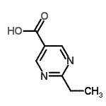 structure of CAS# 72790-16-0, 2-Ethyl-5-pyrimidinecarboxylic acid;5-pyrimidinecarboxylic acid, 2-propyl-;MFCD09054863
