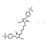 CAS#: 72796-93-1， Dipotassium 4-(3-methyl-4-{5-[3-methyl-5-oxo-1-(4-sulfonatophenyl)-4,5-dihydro-1H-pyrazol-4-yl]-2,4-pentadien-1-ylidene}-5-oxo-4,5-dihydro-1H-pyrazol-1-yl)benzenesulfonate