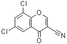 结构式 CAS# 72798-32-4, 6,8-二氯-4-氧代-4H-苯并吡喃-3-甲腈