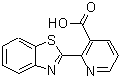 结构式 CAS# 728-66-5, 2-(1,3-苯并噻唑-2-基)烟酸