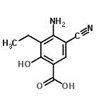 CAS#: 72817-95-9， 4-Amino-5-cyano-3-ethyl-2-hydroxybenzoic acid