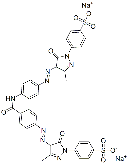 CAS#: 72829-13-1， Disodium 4-[3-Methyl-4-[4-[[4-[[3-Methyl-5-Oxo-1-(4-Sulfonatophenyl)-4H-Pyrazol-4-Yl]Diazenyl]Benzoyl]Amino]Phenyl]Diazenyl-5-Oxo-4H-Pyrazol-1-Yl]Benzenesulfonate