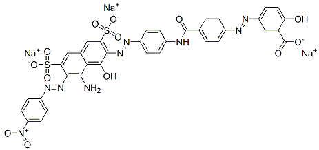 CAS#: 72829-14-2， Trisodium (3Z)-3-[[4-[[4-[(2Z)-2-[8-Amino-7-(4-Nitrophenyl)Diazenyl-1-Oxo-3,6-Disulfonatonaphthalen-2-Ylidene]Hydrazinyl]Phenyl]Carbamoyl]Phenyl]Hydrazinylidene]-6-Oxocyclohexa-1,4-Diene-1-Carboxylate