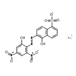 CAS#: 72829-18-6， Sodium 5-hydroxy-6-[(2-hydroxy-4,6-dinitrophenyl)diazenyl]-1-naphthalenesulfonate