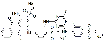 CAS#: 72829-24-4， Trisodium 1-Amino-4-[[3-[[4-Chloro-6-[(2-Methyl-4-Sulfonatophenyl)Amino]-1,3,5-Triazin-2-Yl]Amino]-4-Sulfonatophenyl]Amino]-9,10-Dioxoanthracene-2-Sulfonate