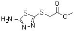 结构式 CAS# 72836-12-5, [(5-氨基-1,3,4-噻二唑-2-基)硫基]乙酸甲酯