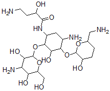 CAS#: 72908-95-3， 4-Amino-N-[5-Amino-2-[4-Amino-3,5-Dihydroxy-6-(Hydroxymethyl)Oxan-2-Yl]Oxy-4-[6-(Aminomethyl)-3-Hydroxyoxan-2-Yl]Oxy-3-Hydroxycyclohexyl]-2-Hydroxybutanamide