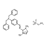 CAS#: 72919-81-4， 5-{[4-(Dibenzylamino)phenyl]diazenyl}-1,4-dimethyl-4,5-dihydro-1H-1,2,4-triazol-1-ium methyl sulfate