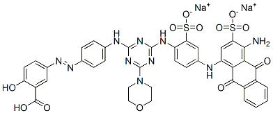 CAS#: 72927-98-1， Disodium (3Z)-3-[[4-[[4-[[4-[(4-Amino-9,10-Dioxo-3-Sulfoanthracen-1-Yl)Amino]-2-Sulfonatophenyl]Amino]-6-Morpholin-4-Yl-1,3,5-Triazin-2-Yl]Amino]Phenyl]Hydrazinylidene]-6-Oxocyclohexa-1,4-Diene-1-Carboxylate