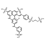CAS#: 72987-39-4， 5-({4-Chloro-6-[(3-sulfophenyl)amino]-1,3,5-triazin-2-yl}amino)-4-hydroxy-3-[(4-{[2-(sulfooxy)ethyl]sulfonyl}phenyl)diazenyl]-2,7-naphthalenedisulfonic acid