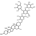 CAS#: 72994-87-7， 6-Hydroxyspirostan-3-yl hexopyranosyl-(1->2)-[hexopyranosyl-(1->3)]hexopyranosyl-(1->4)hexopyranoside