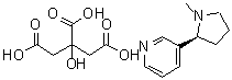 CAS#: 73086-01-8， 3-[(2S)-1-Methyl-2-pyrrolidinyl]pyridine 2-hydroxy-1,2,3-propanetricarboxylate (1:1)