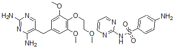 CAS#: 73173-12-3， 4-Amino-N-Pyrimidin-2-Ylbenzenesulfonamide, 5-[[3,5-Dimethoxy-4-(2-Methoxyethoxy)Phenyl]Methyl]Pyrimidine-2,4-Diamine