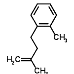 structure of CAS# 731772-15-9, 1-Methyl-2-(3-methyl-3-buten-1-yl)benzene;2-(3-Methylbut-3-en-1-yl)toluene;2-methyl-4-(2-methylphenyl)-1-butene;2-Methyl-4-(2-methylphenyl)but-1-ene