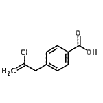 结构式 CAS# 732249-50-2, 4-(2-氯-2-丙烯-1-基)苯甲酸