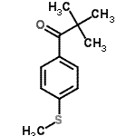 structure of CAS# 73242-19-0, 2,2-Dimethyl-1-[4-(methylsulfanyl)phenyl]-1-propanone;2,2-dimethyl-1-[4-(methylsulfanyl)phenyl]propan-1-one;2,2-dimethyl-4'-thiomethylpropiophenone