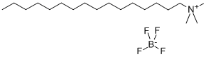 structure of CAS# 73257-08-6, n-Hexadecyltrimethylammonium Tetrafluoroborate;N-HEXADECYLTRIMETHYLAMMONIUM TETRAFLUOROBORATE;HEXADECYLTRIMETHYLAMMONIUM TETRAFLUOROBORATE;CETYLTRIMETHYLAMMONIUM TETRAFLUOROBORATE