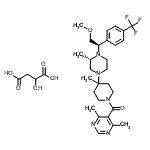 structure of CAS# 73258-94-3, 2-Hydroxysuccinic acid - (4,6-dimethyl-5-pyrimidinyl){4-[(3S)-4-{(1R)-2-methoxy-1-[4-(trifluoromethyl)phenyl]ethyl}-3-methyl-1-piperazinyl]-4-methyl-1-piperidinyl}methanone (1:1);((R)-1-Methyl-piperidin-3-ylamino)-acetic acid;((R)-1-Methyl-pyrrolidin-3-ylamino)-acetic acid;((R)-3-Hydroxy-piperidin-1-yl)-acetic acid