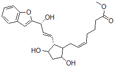 CAS 登录号：73285-87-7， (Z)-7-[(2R)-2-[(E,3R)-3-(1-苯并呋喃-2-基)-3-羟基丙-1-烯基]-3,5-二羟基环戊基]庚-5-烯酸甲酯