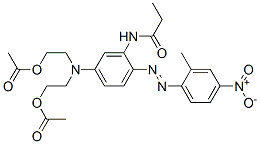 CAS#: 73287-49-7， 2-[2-Acetyloxyethyl-[4-(2-Methyl-4-Nitrophenyl)Diazenyl-3-(Propanoylamino)Phenyl]Amino]Ethyl Acetate