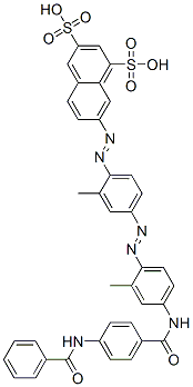CAS#: 73287-69-1， 7-[4-[4-[[4-(Benzoylamino)Benzoyl]Amino]-2-Methylphenyl]Diazenyl-2-Methylphenyl]Diazenylnaphthalene-1,3-Disulfonic Acid