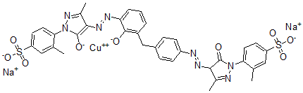 CAS#: 73324-03-5， Copper Disodium 3-Methyl-4-[3-Methyl-4-[4-[[3-[3-Methyl-1-(2-Methyl-4-Sulfonatophenyl)-5-Oxidopyrazol-4-Yl]Diazenyl-2-Oxidophenyl]Methyl]Phenyl]Diazenyl-5-Oxo-4H-Pyrazol-1-Yl]Benzenesulfonate