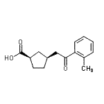 结构式 CAS# 733740-24-4, (1R,3S)-3-[2-(2-甲基苯基)-2-氧代乙基]环戊烷羧酸