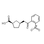 structure of CAS# 733740-48-2, (1R,3S)-3-[2-(2-Nitrophenyl)-2-oxoethyl]cyclopentanecarboxylic acid;cis-3-[2-<wbr>oxo-2-(2-<wbr>nitrophen<wbr>yl)ethyl]<wbr>cyclopent<wbr>ane-1-car<wbr>boxylic a<wbr>cid