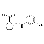结构式 CAS# 733740-53-9, (1R,2S)-2-[2-(3-甲基苯基)-2-氧代乙基]环戊烷羧酸