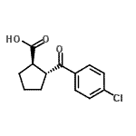 结构式 CAS# 733741-02-1, (1R,2R)-2-(4-氯苯甲酰基)环戊烷羧酸
