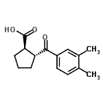 structure of CAS# 733741-19-0, (1R,2R)-2-(3,4-Dimethylbenzoyl)cyclopentanecarboxylic acid;trans-2-(3,4-dimethylbenzoyl)cyclopentane-1-carboxylic acid