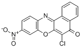 structure of CAS# 73397-12-3, 6-Chloro-9-Nitro-5-Oxo-5H-Benzo[a]Phenoxazine;6-CHLORO-9-NITRO-5-OXO-5H-BENZO[A]PHENOXAZINE;CNOB