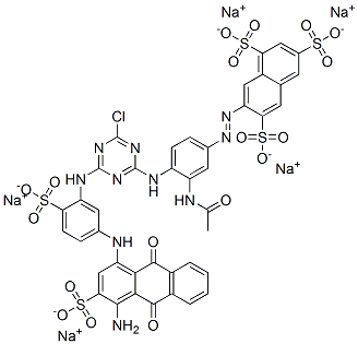 CAS#: 73398-35-3， Pentasodium 7-[[3-(Acetylamino)-4-[[4-[[5-[(4-Amino-9,10-Dihydro-9,10-Dioxo-3-Sulphonato-1-Anthryl)Amino]-2-Sulphonatophenyl]Amino]-6-Chloro-1,3,5-Triazin-2-Yl]Amino]Phenyl]Azo]Naphthalene-1,3,6-Trisulphonate