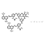 CAS#: 73398-38-6， Pentasodium 3,3'-{(2,4,6-trimethyl-5-sulfonato-1,3-phenylene)bis[imino(6-chloro-1,3,5-triazine-4,2-diyl)imino(2-acetamido-4,1-phenylene)-2,1-diazenediyl]}di(1,5-naphthalenedisulfonate)