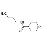 structure of CAS# 73415-55-1, N-Butyl-4-piperidinecarboxamide;MFCD08444675