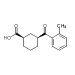 structure of CAS# 735269-68-8, (1R,3S)-3-(2-Methylbenzoyl)cyclohexanecarboxylic acid;cis-3-(2-methylbenzoyl)cyclohexane-1-carboxylic acid