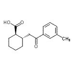 结构式 CAS# 735274-71-2, (1R,2S)-2-[2-(3-甲基苯基)-2-氧代乙基]环己烷羧酸