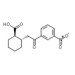 structure of CAS# 735275-02-2, (1R,2S)-2-[2-(3-Nitrophenyl)-2-oxoethyl]cyclohexanecarboxylic acid;trans-2-[<wbr>2-oxo-2-(<wbr>3-nitroph<wbr>enyl)ethy<wbr>l]cyclohe<wbr>xane-1-ca<wbr>rboxylic <wbr>acid