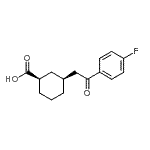 结构式 CAS# 735275-19-1, (1R,3S)-3-[2-(4-氟苯基)-2-氧代乙基]环己烷羧酸
