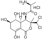 CAS#: 73543-68-7， N-[(3S,4S,4aS,5S,6S)-3-(Dichloromethyl)-1,5,6-Trihydroxy-3-Methyl-8-Oxo-4a,5,6,7-Tetrahydro-4H-Isochromen-4-Yl]-2-Aminopropanamide Hydrochloride