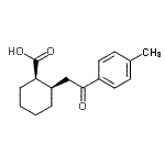 结构式 CAS# 736136-31-5, (1R,2R)-2-[2-(4-甲基苯基)-2-氧代乙基]环己烷羧酸